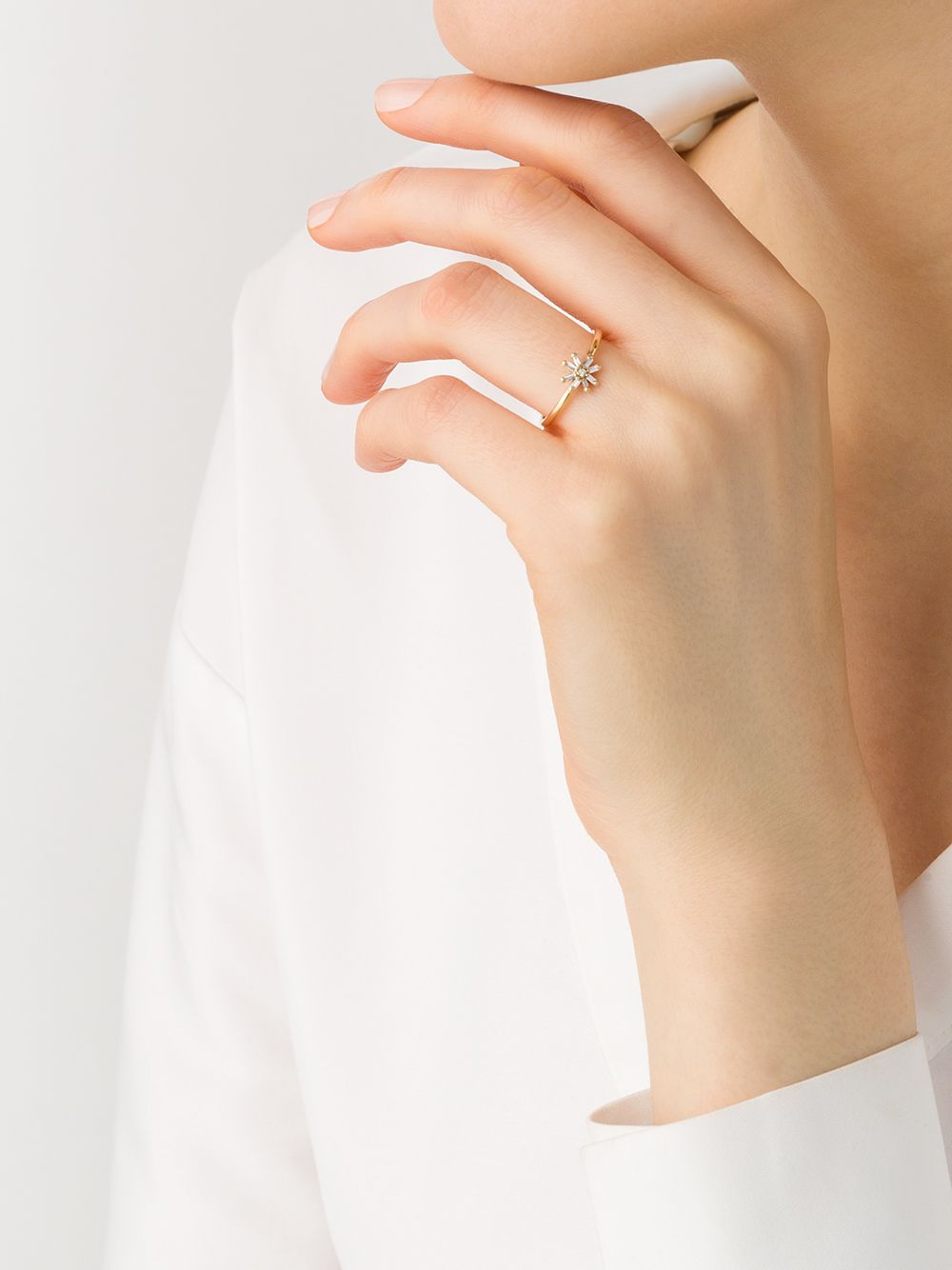 фото Suzanne kalan золотое кольцо starburst с бриллиантами