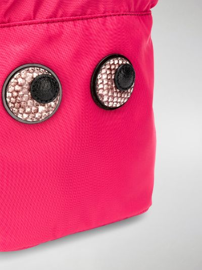 Anya Hindmarch Eyes drawstring pouch pink | MODES