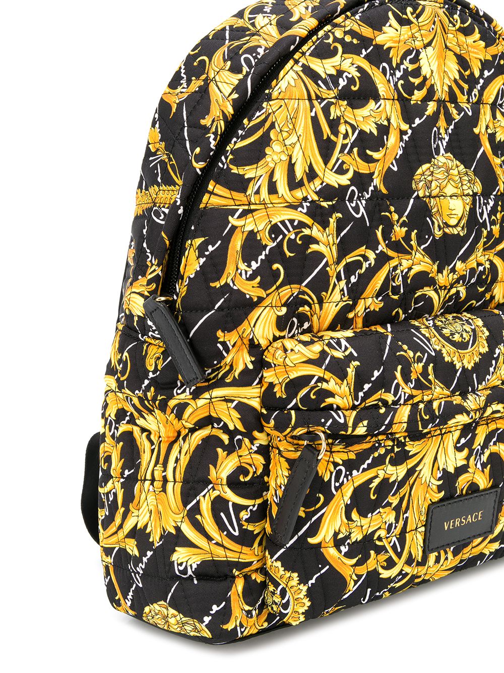 Versace Kids Rugzak met barokprint - Zwart