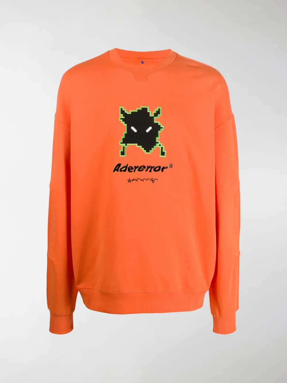 Ader Error Semioversized Pixel Invader Sweatshirt In Orange