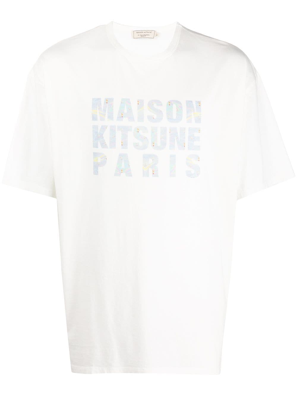 MAISON KITSUNÉ BOXY FIT LOGO PRINT T-SHIRT