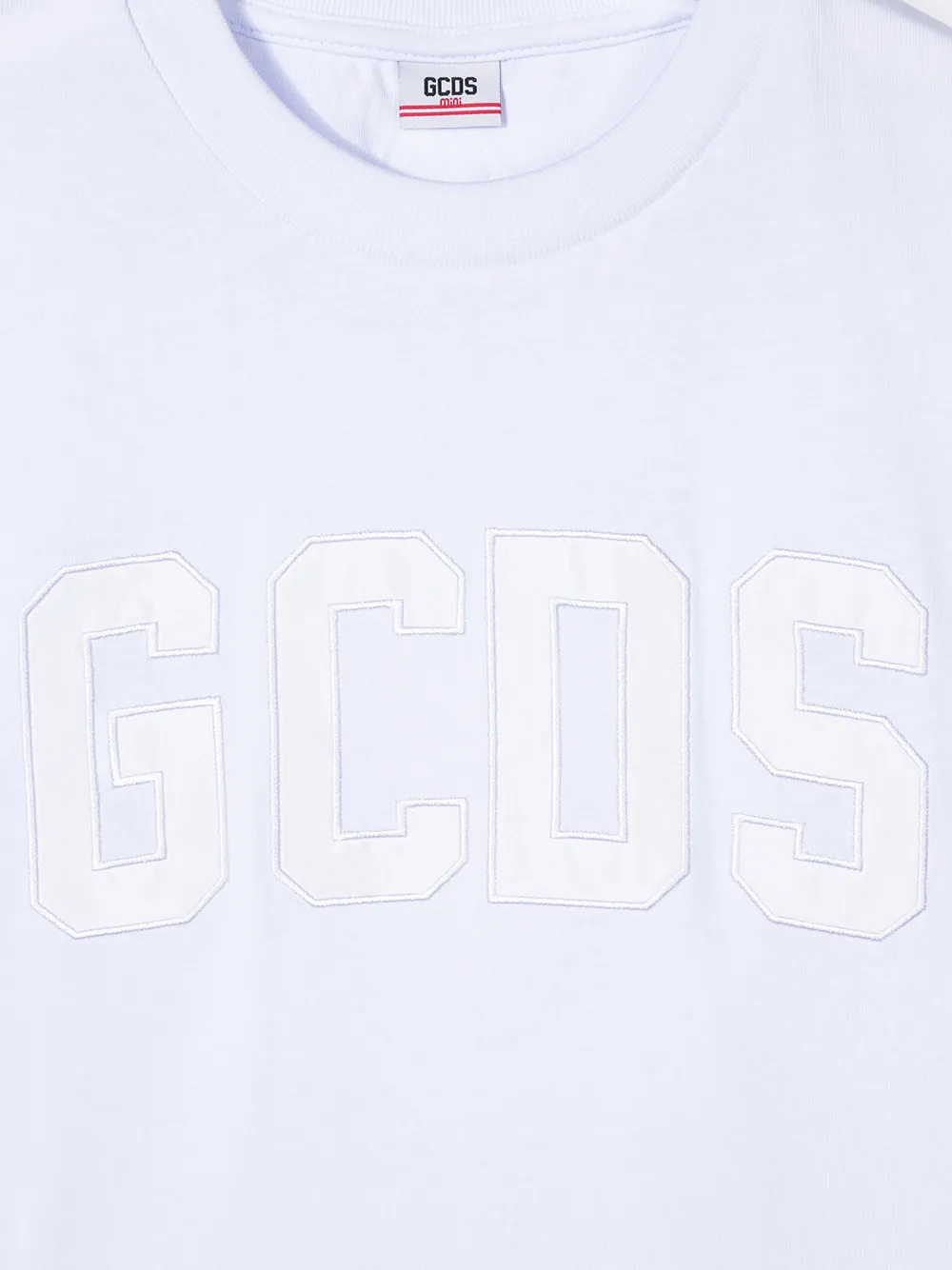 фото Gcds kids teen embroidered logo t-shirt