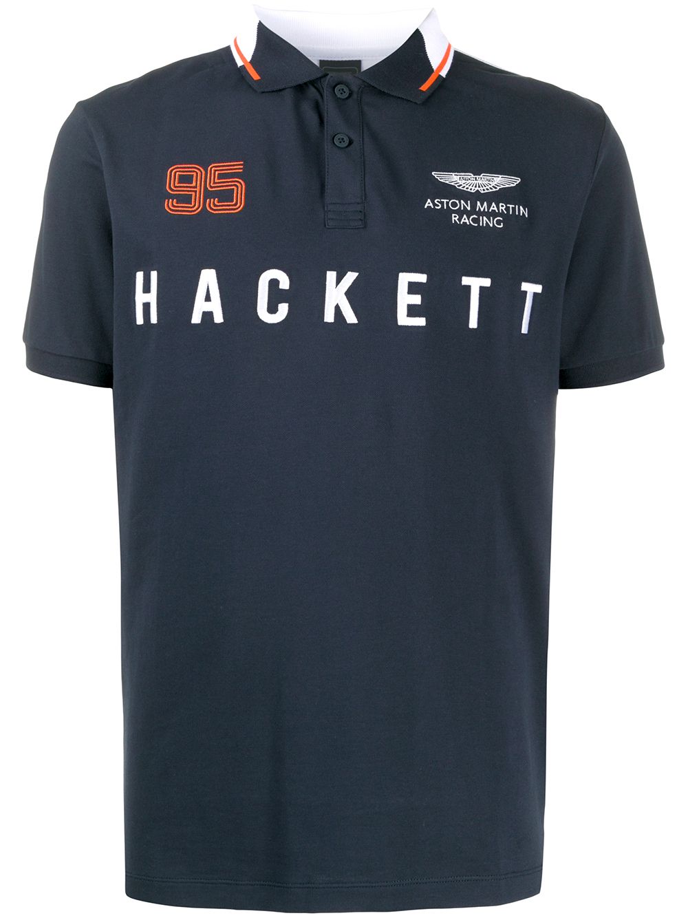 Hackett X Aston Martin Racing Polo Shirt In Blue