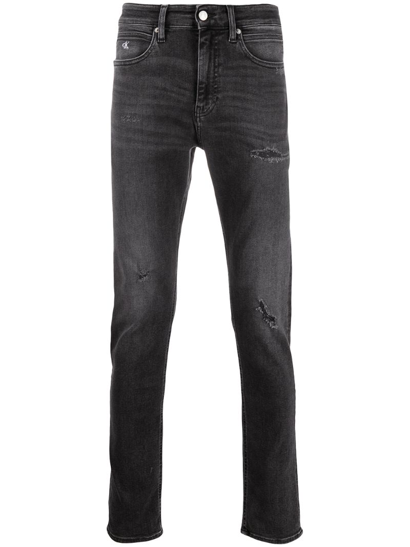 Calvin Klein Jeans Est.1978 Mid-rise Slim Fit Jeans In Black