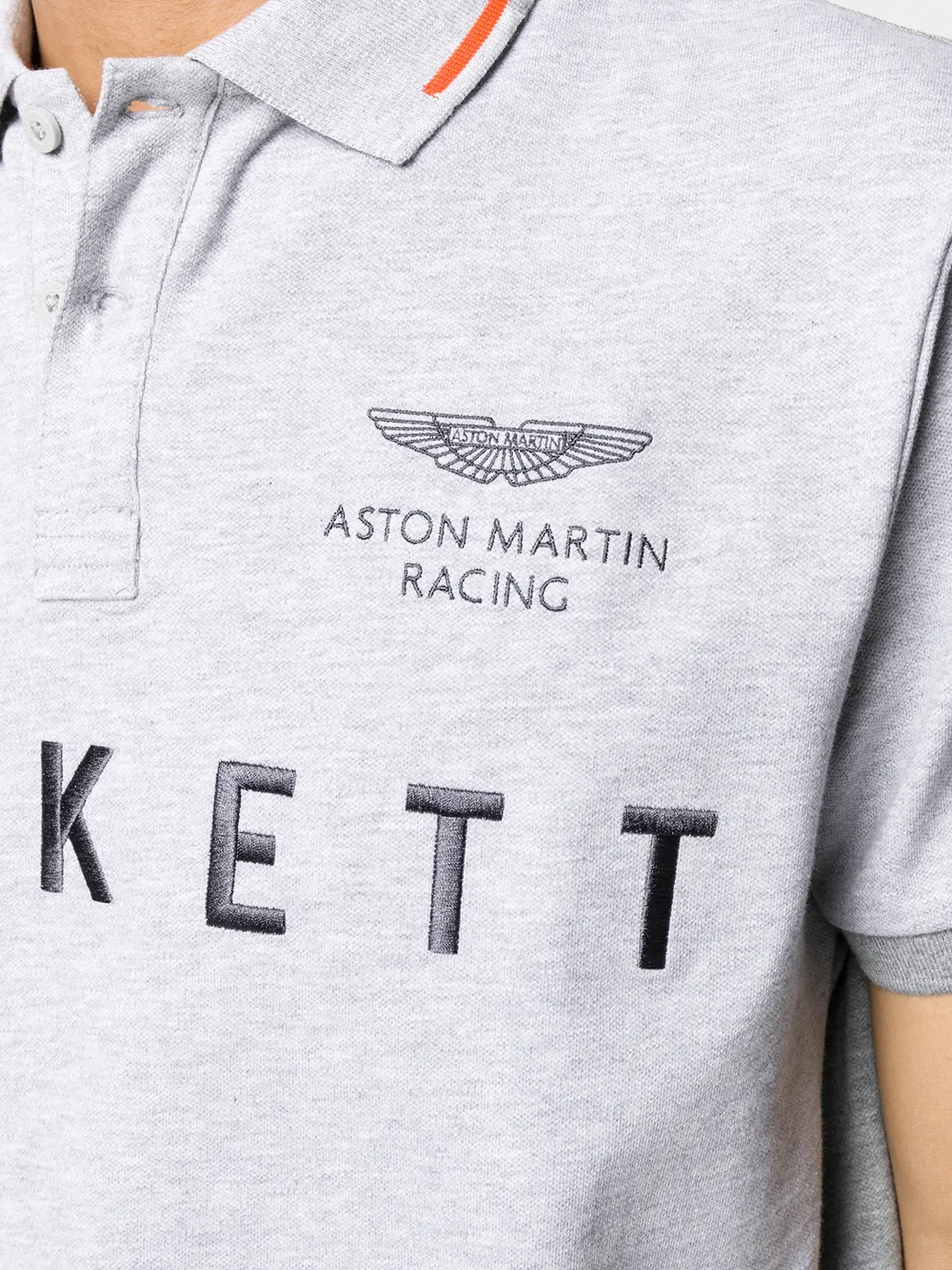 Фото 5 - Hackett рубашка-поло с логотипом из коллаборации с Aston Martin Racing