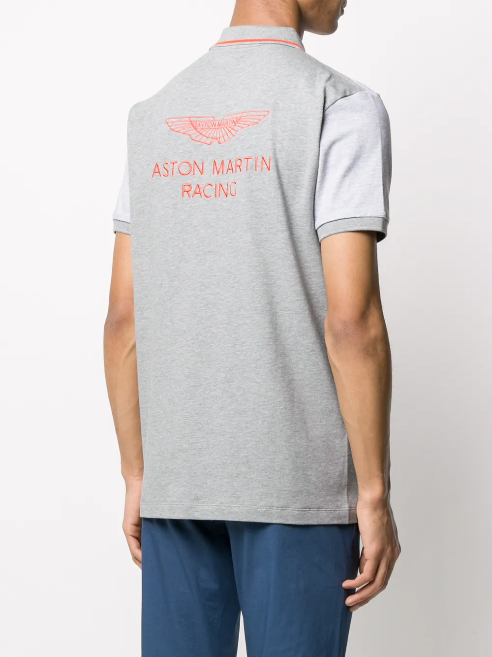 Фото 4 - Hackett рубашка-поло с логотипом из коллаборации с Aston Martin Racing