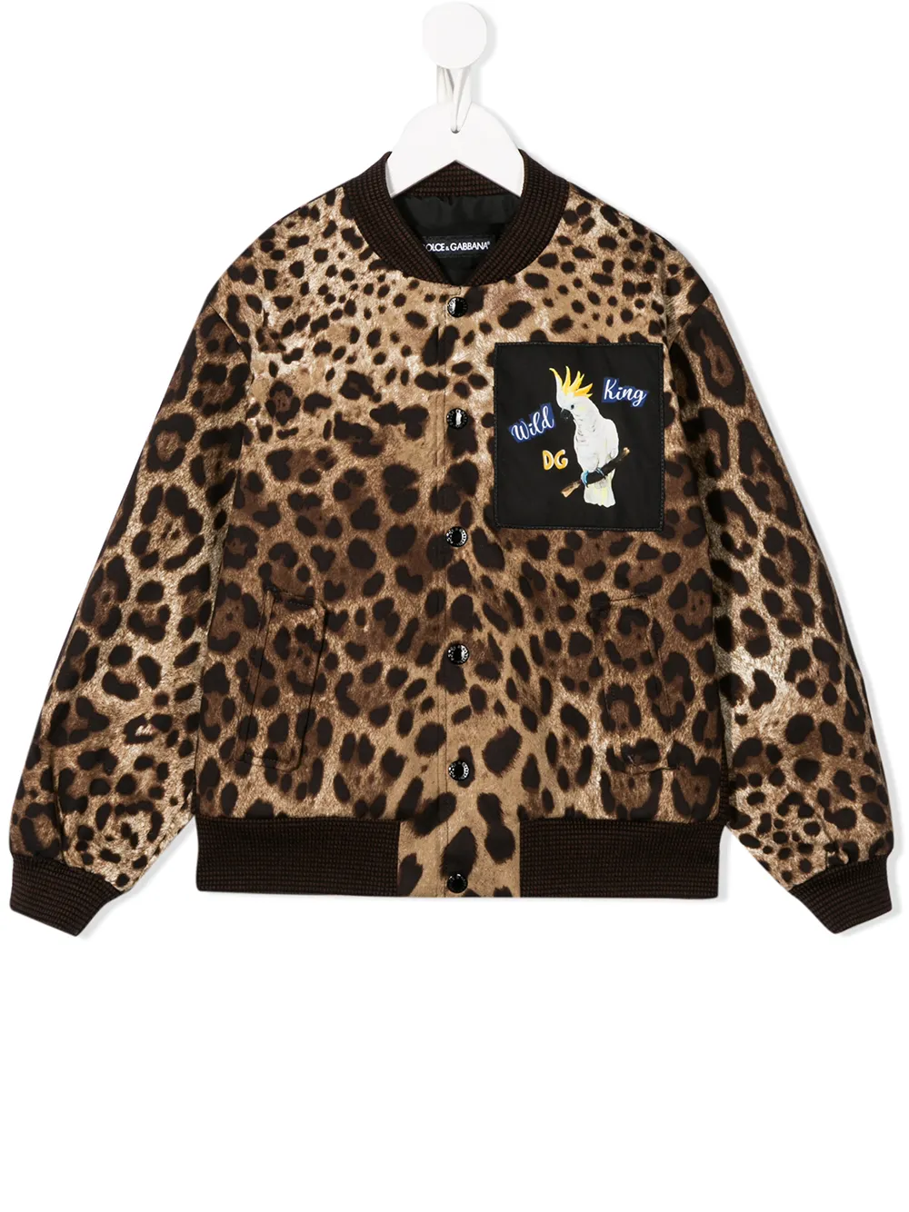 Dolce & Gabbana Kids бомбер с леопардовым принтом Dolce & Gabbana Kids бомбер с леопардовым принтом