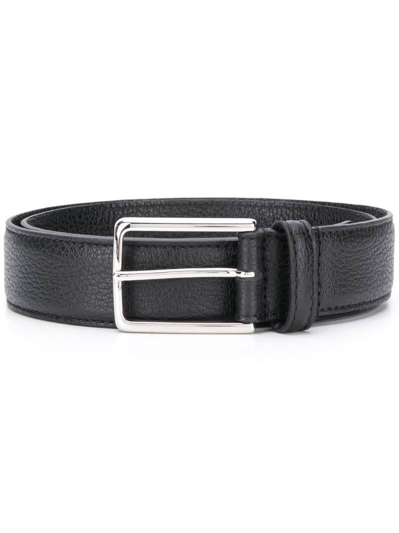 Etro Square-buckle Belt In Black