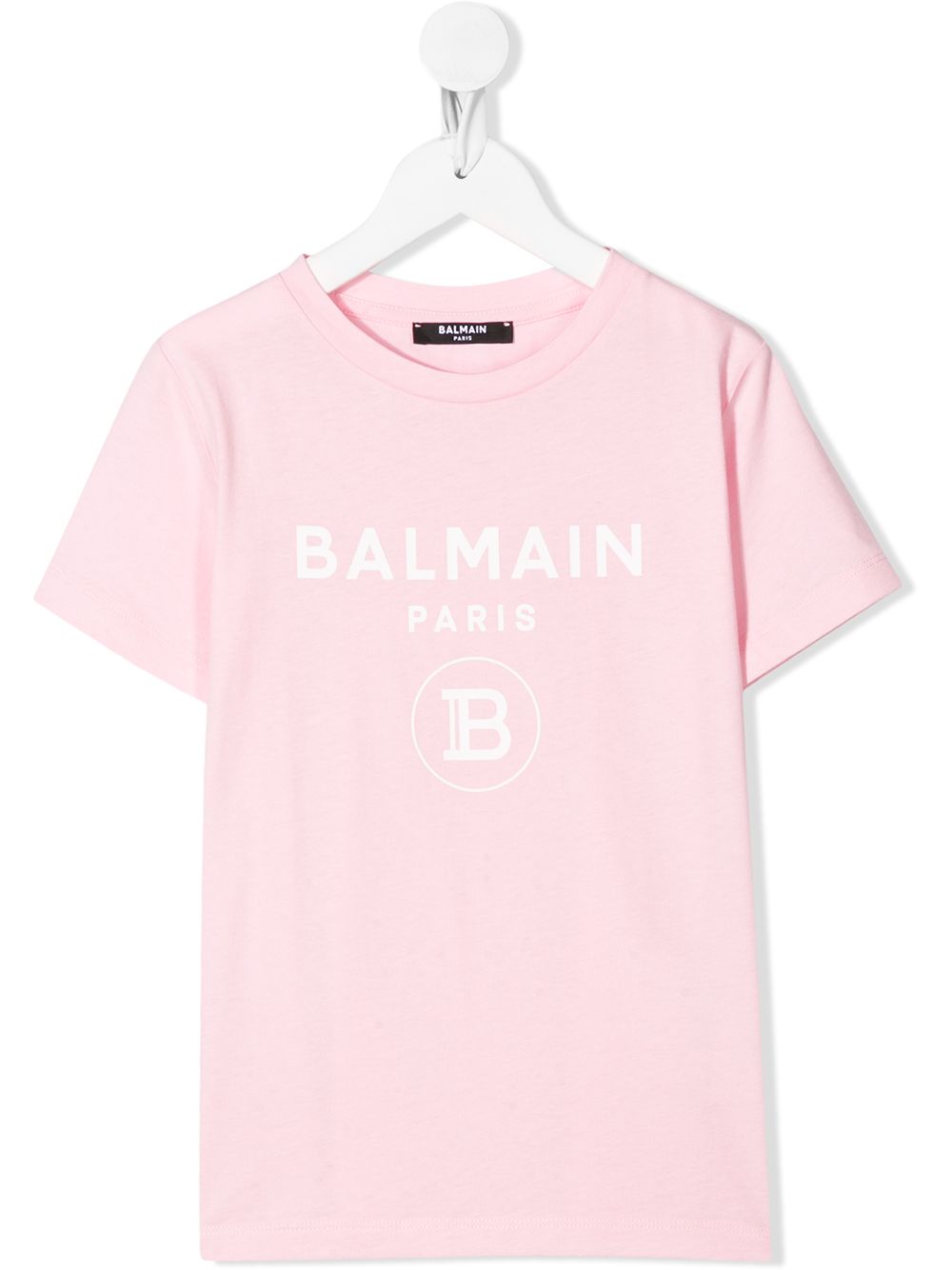 

Balmain Kids playera con logo estampado - Rosado