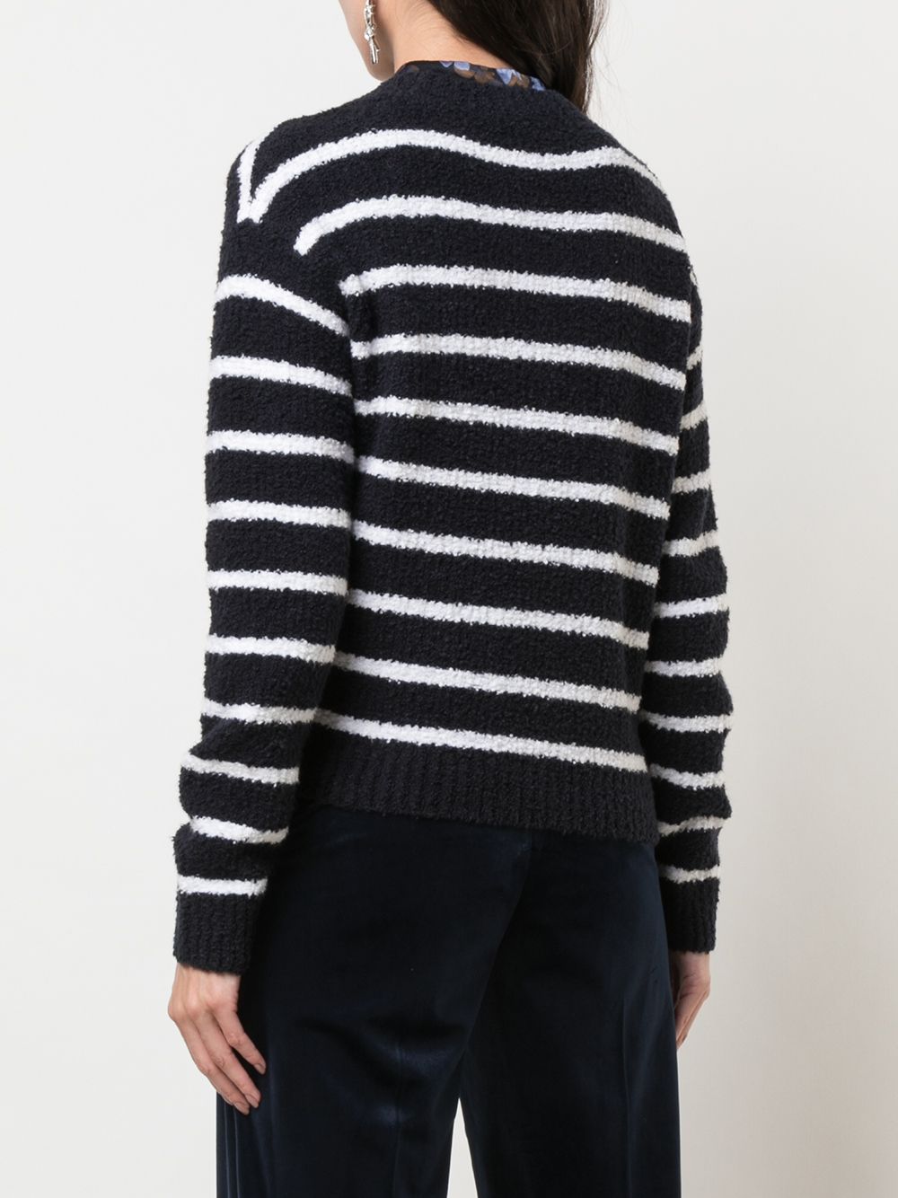 фото Vince striped bouclé relaxed-fit jumper