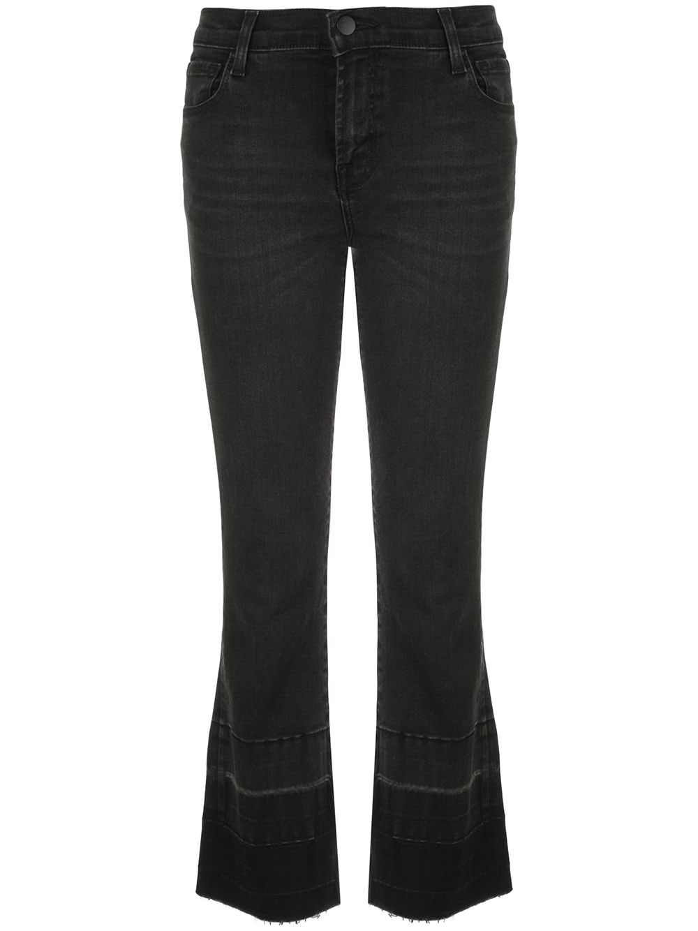 J Brand Selena Denim Cropped Jeans In Black