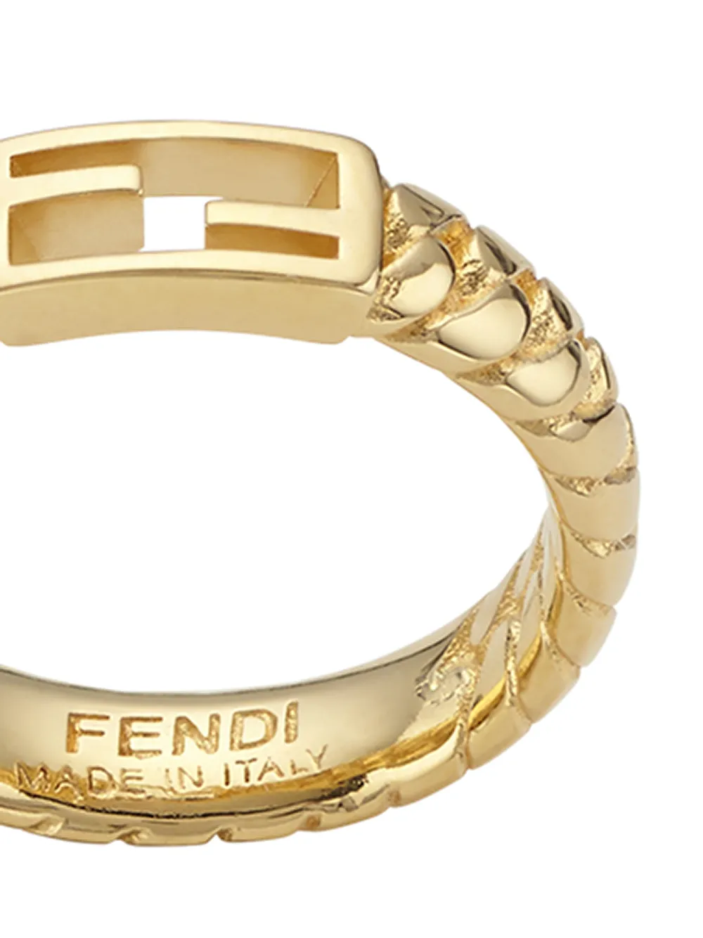 Ff Baguette Band Ring In Rose