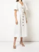 Nicholas puff sleeve midi dress