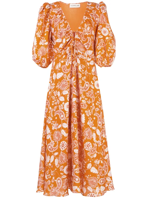 nicholas orange dress