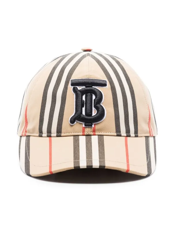 Monogram Motif Icon Stripe Baseball Cap