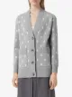 Burberry monogram button-front cardigan