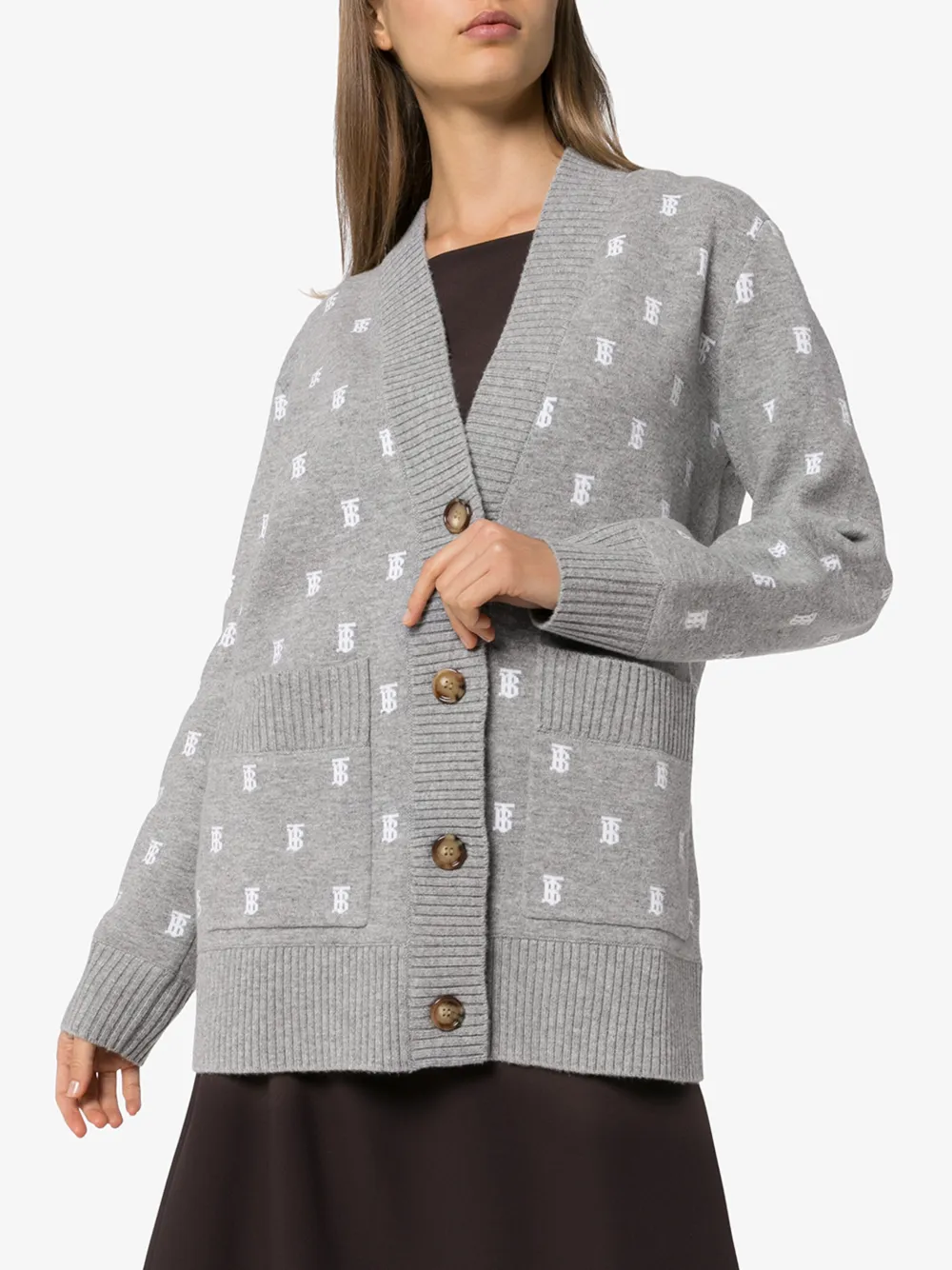 BURBERRY MONOGRAM INTARSIA CARDIGAN,802872115111482