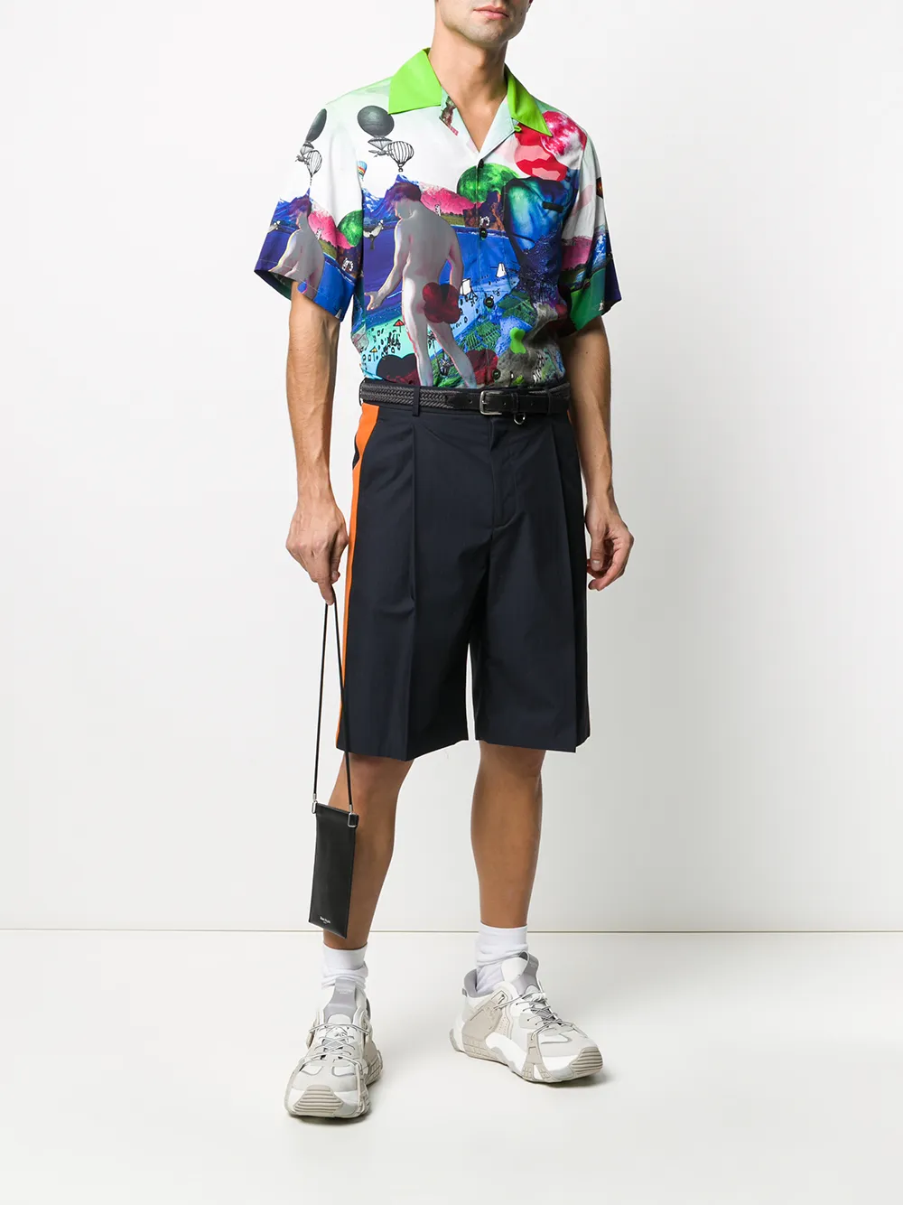 Image 2 of Valentino contrast panel tailored shorts