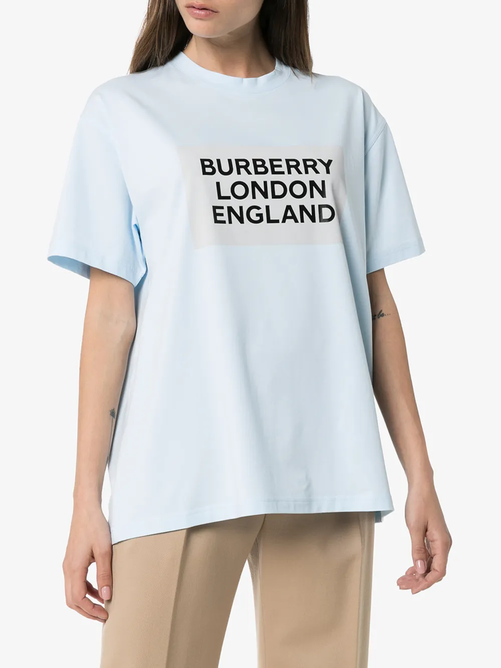 BURBERRY BURBERRY LOGO PRINT COTTON T-SHIRT,802647515111664