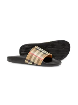 burberry sandals kids grey