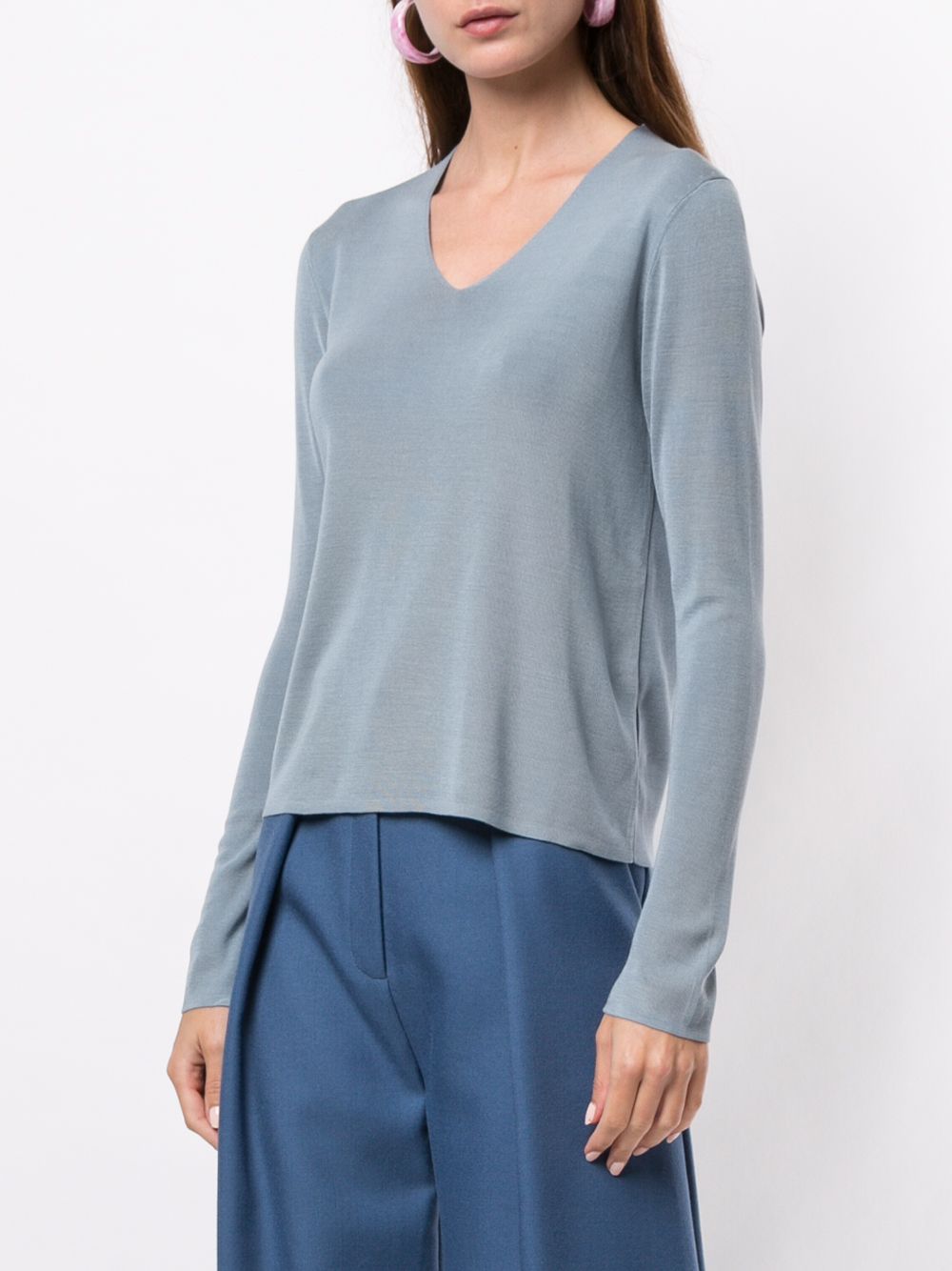 фото Des prés v-neck silk pullover