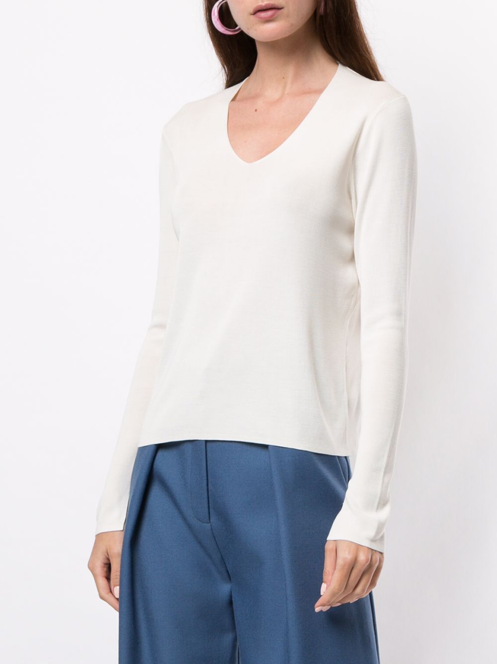 фото Des prés v-neck silk pullover