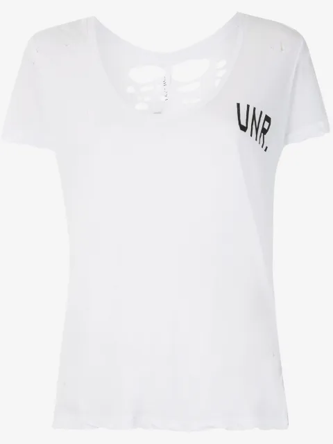 UNRAVEL PROJECT playera con estampado fotográfico y logo 
