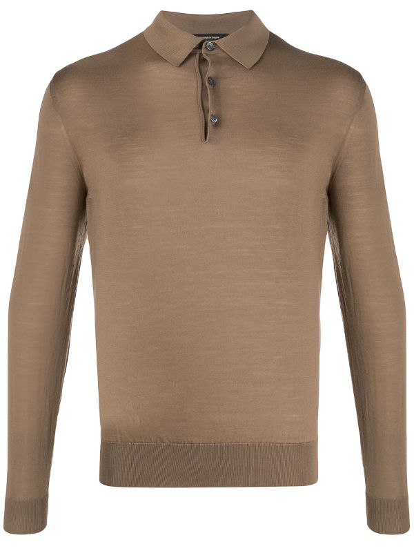 zegna long sleeve polo