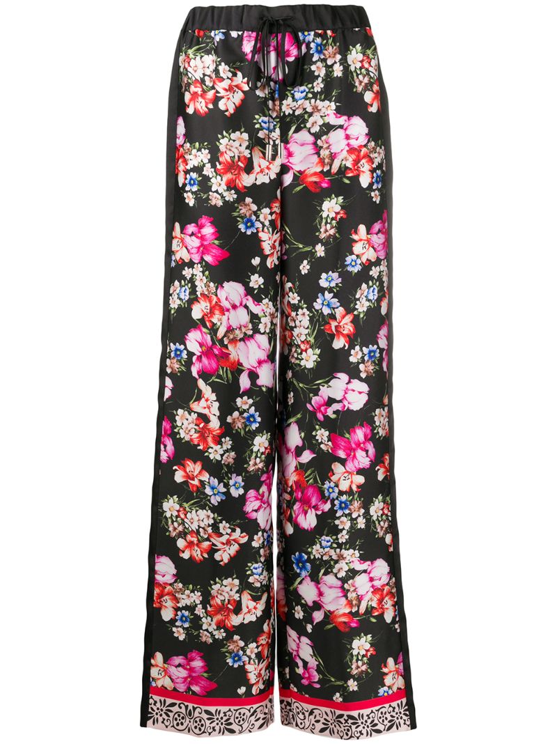 Liu •jo Hose Mit Blumen-print In Black