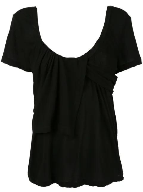 UNRAVEL PROJECT panelled scoop neck T-shirt