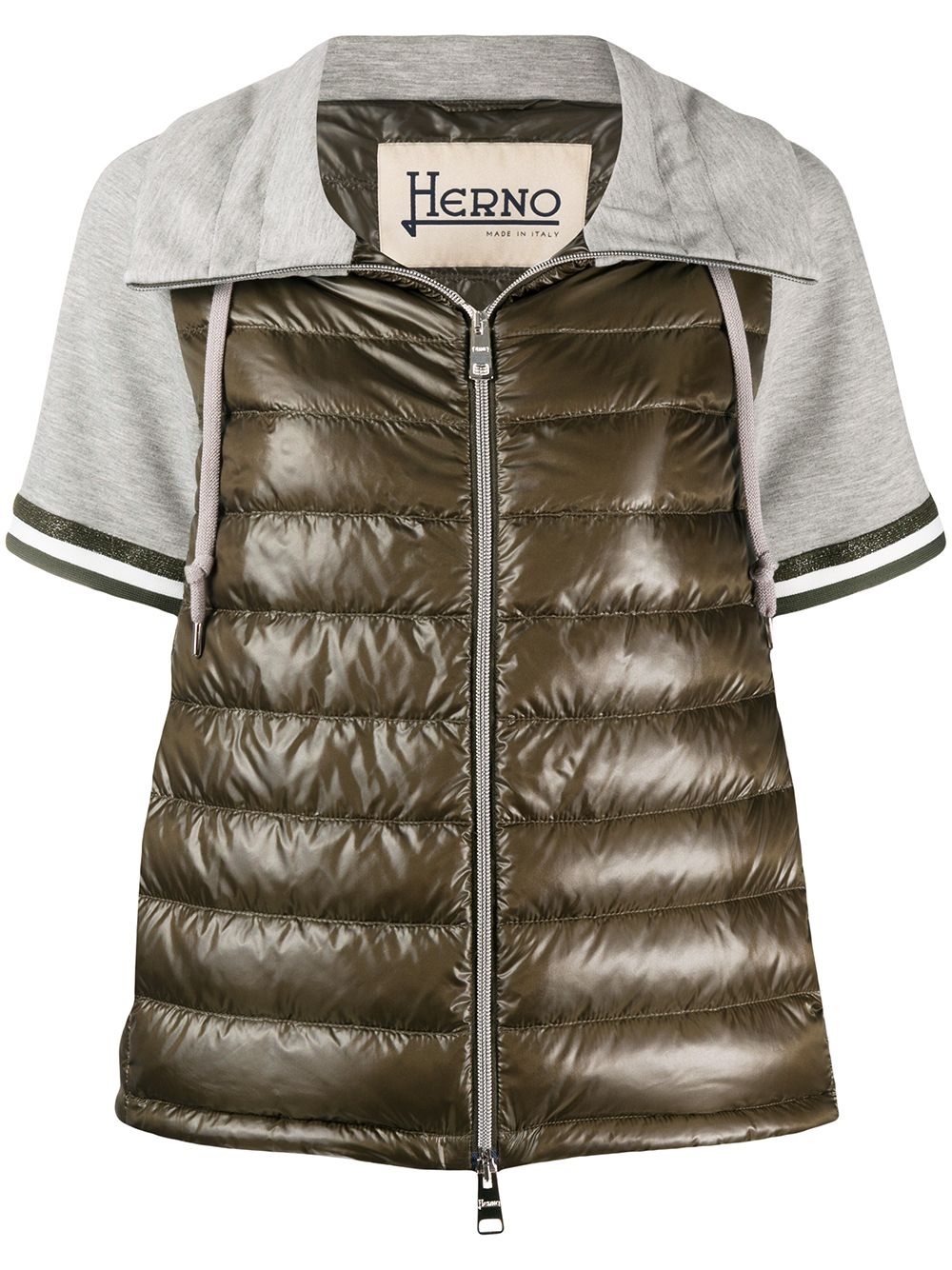 фото Herno стеганая куртка с короткими рукавами