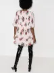 GANNI floral print tiered mini dress