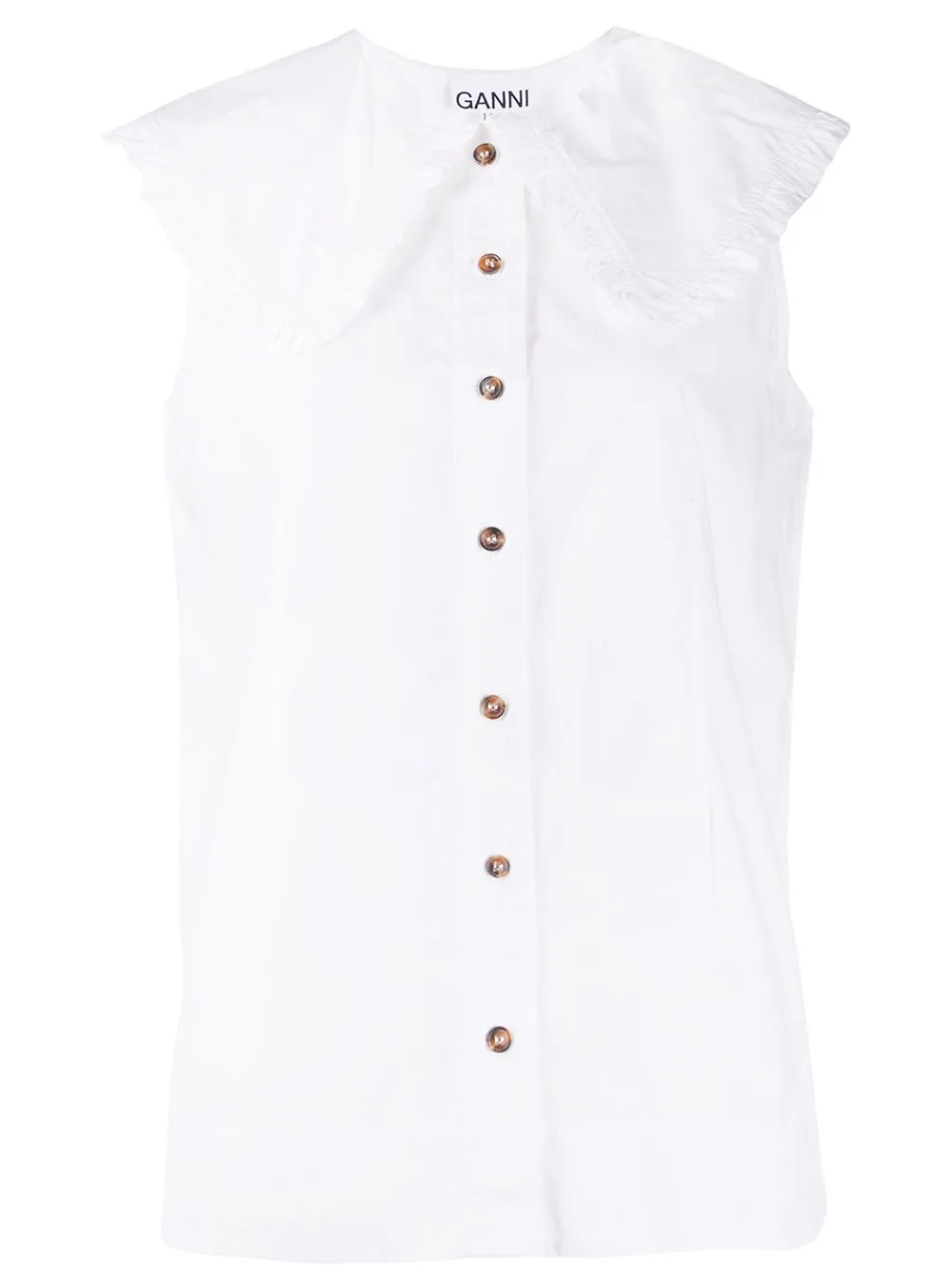 

GANNI blusa con botones - Blanco