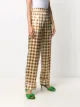 GANNI wide-leg check trousers