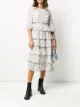 Image 2 of GANNI polka dot tiered dress