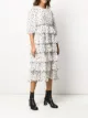 GANNI polka dot tiered dress