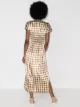GANNI checked satin dress