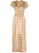 Image 1 of GANNI checked satin dress