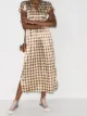 Image 2 of GANNI checked satin dress