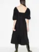 GANNI pouf-sleeve midi dress