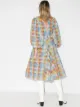 GANNI seersucker check midi dress