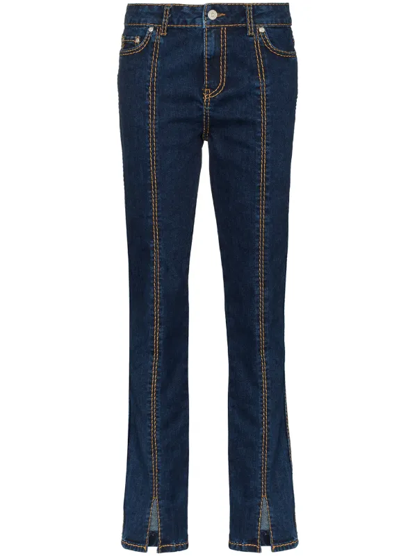 ganni slit jeans