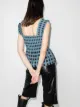 GANNI Checked smocked top