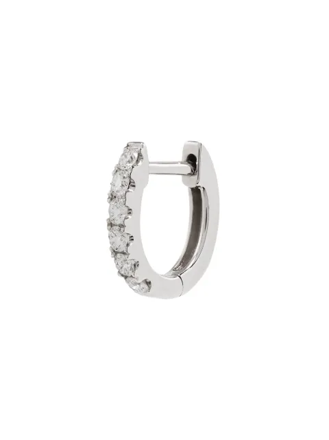 Roxanne First 14kt white gold and diamond hoop earring