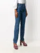 GANNI straight-leg studded denim jeans