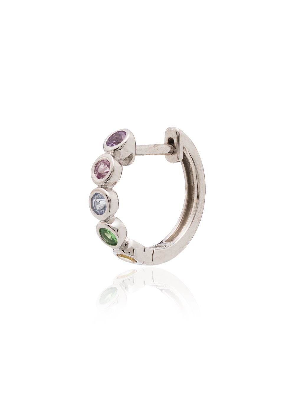 фото Roxanne first 14kt white gold sapphire hoop earring