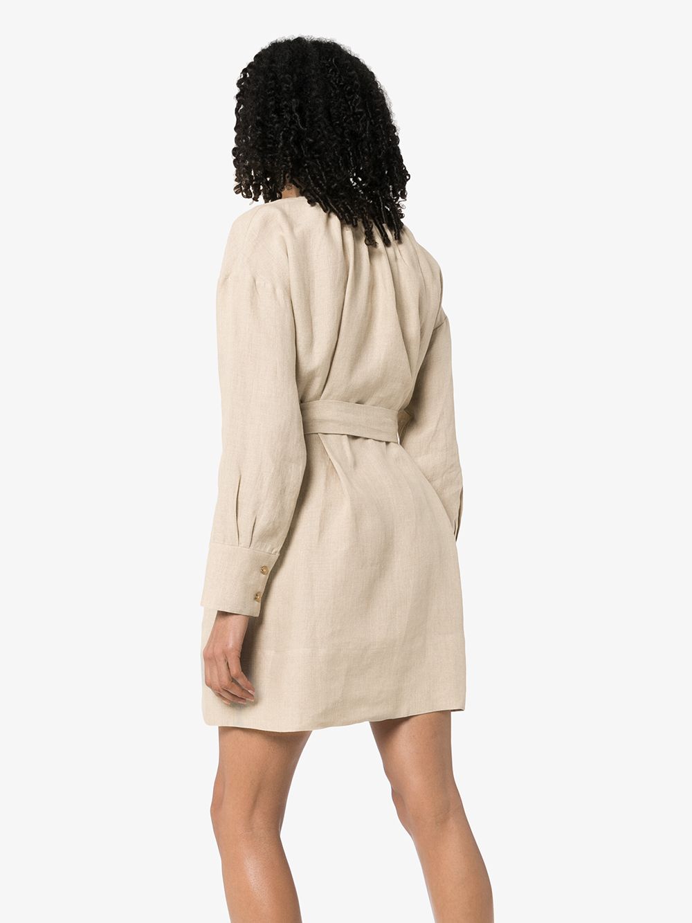 Shop Asceno Santorini belted mini dress with Express Delivery - Farfetch