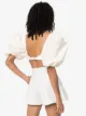 Adriana Degreas cropped buckle-detailed blouse