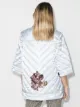 GANNI quilted print shirt jacket
