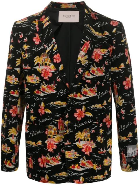 Buscemi long sleeve floral pattern blazer